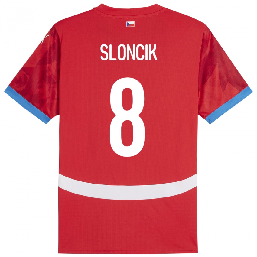 Niño Camiseta Chequia Simon Sloncik #8 Rojo 1ª Equipación 24-26 La Camisa Perú