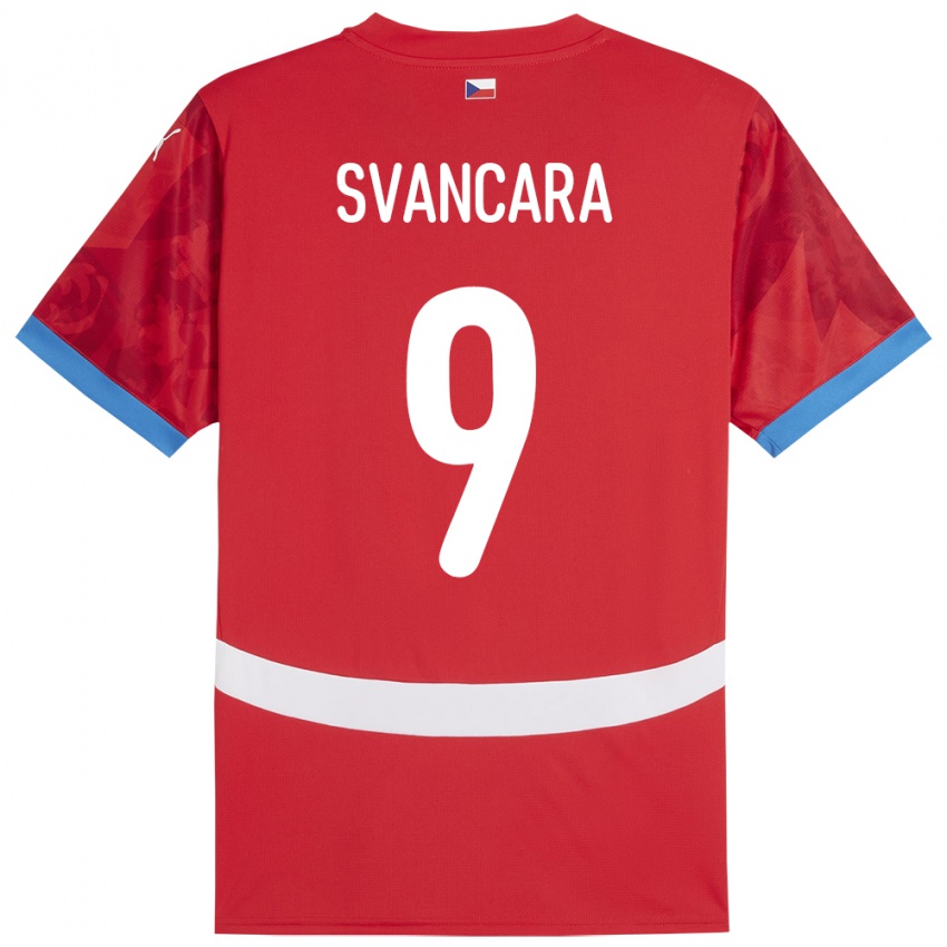 Niño Camiseta Chequia Daniel Svancara #9 Rojo 1ª Equipación 24-26 La Camisa Perú