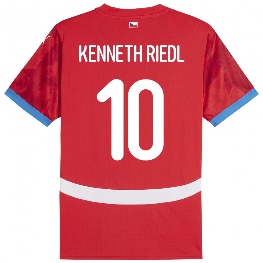 Niño Camiseta Chequia Victor Kenneth Riedl #10 Rojo 1ª Equipación 24-26 La Camisa Perú