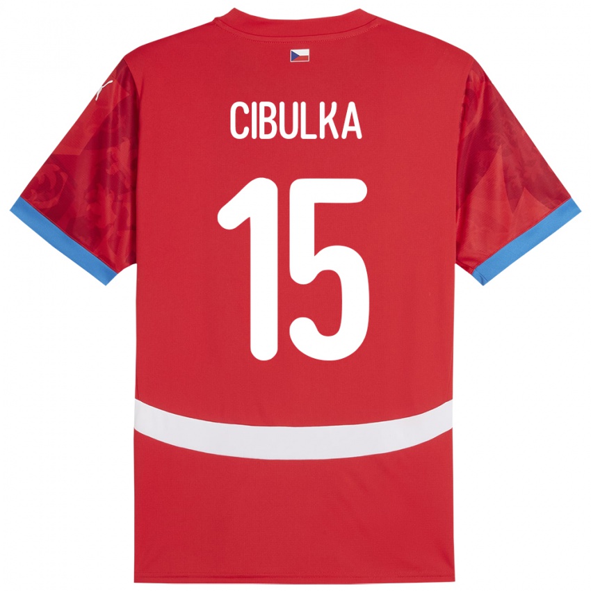 Niño Camiseta Chequia Oskar Cibulka #15 Rojo 1ª Equipación 24-26 La Camisa Perú