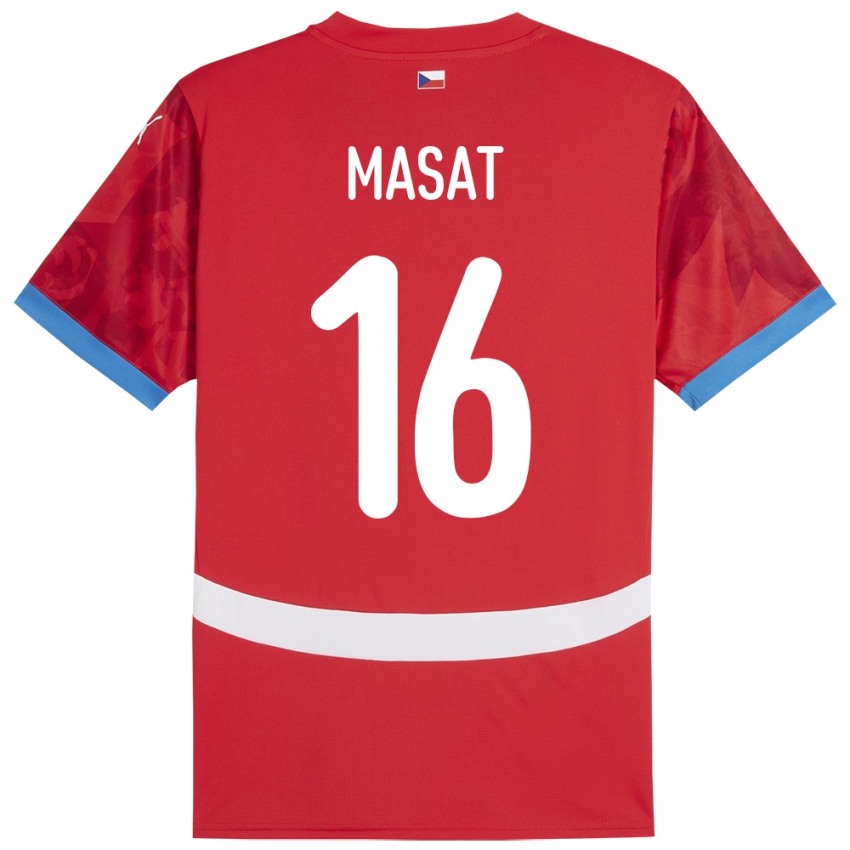 Niño Camiseta Chequia Jakub Masat #16 Rojo 1ª Equipación 24-26 La Camisa Perú