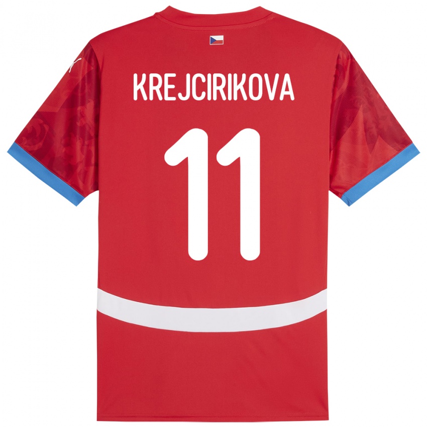 Niño Camiseta Chequia Tereza Krejčiříková #11 Rojo 1ª Equipación 24-26 La Camisa Perú