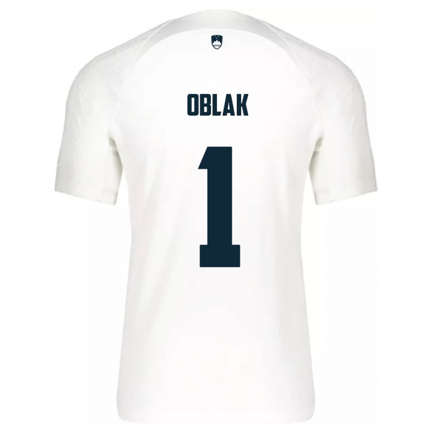 Niño Camiseta Eslovenia Jan Oblak #1 Blanco 1ª Equipación 24-26 La Camisa Perú