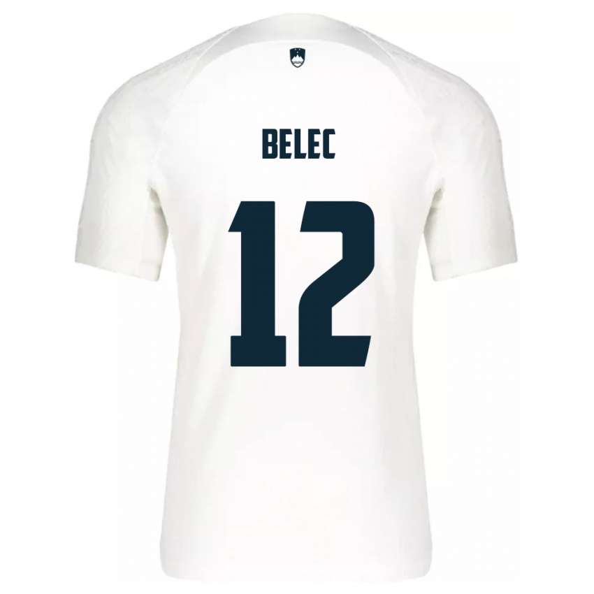 Niño Camiseta Eslovenia Vid Belec #12 Blanco 1ª Equipación 24-26 La Camisa Perú