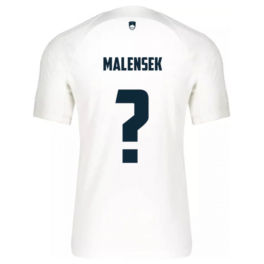 Niño Camiseta Eslovenia Matej Malensek #0 Blanco 1ª Equipación 24-26 La Camisa Perú