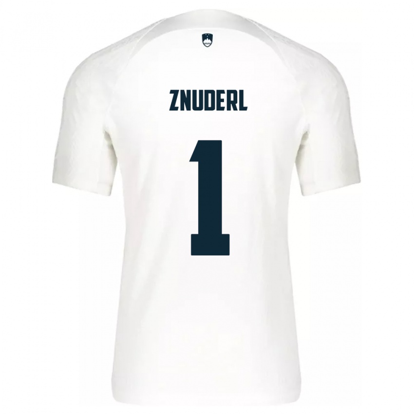 Niño Camiseta Eslovenia Tai Znuderl #1 Blanco 1ª Equipación 24-26 La Camisa Perú