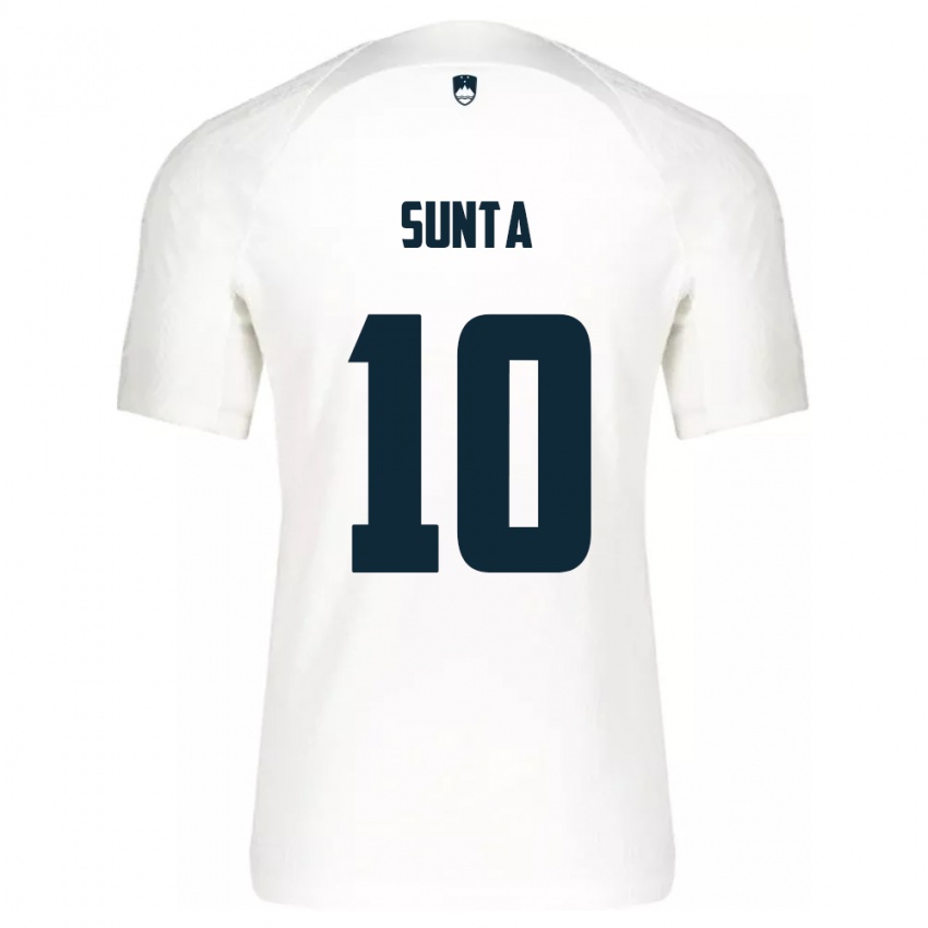 Niño Camiseta Eslovenia Sven Sunta #10 Blanco 1ª Equipación 24-26 La Camisa Perú