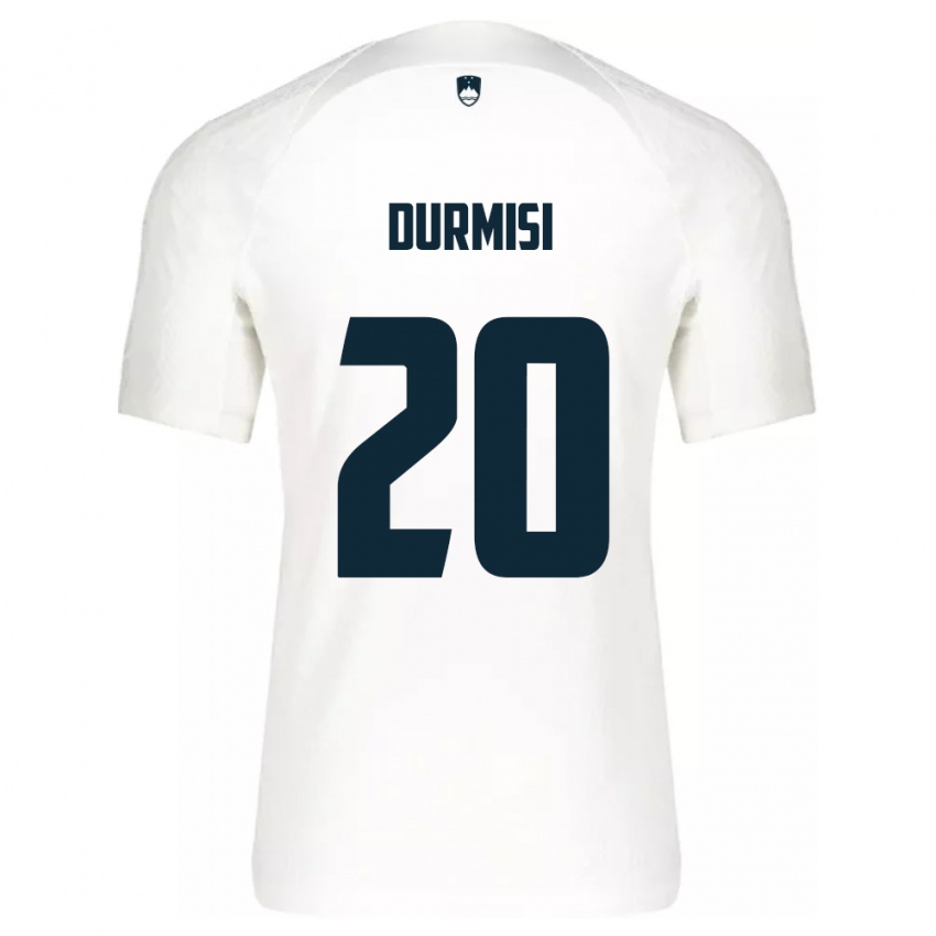 Niño Camiseta Eslovenia Arman Durmisi #20 Blanco 1ª Equipación 24-26 La Camisa Perú