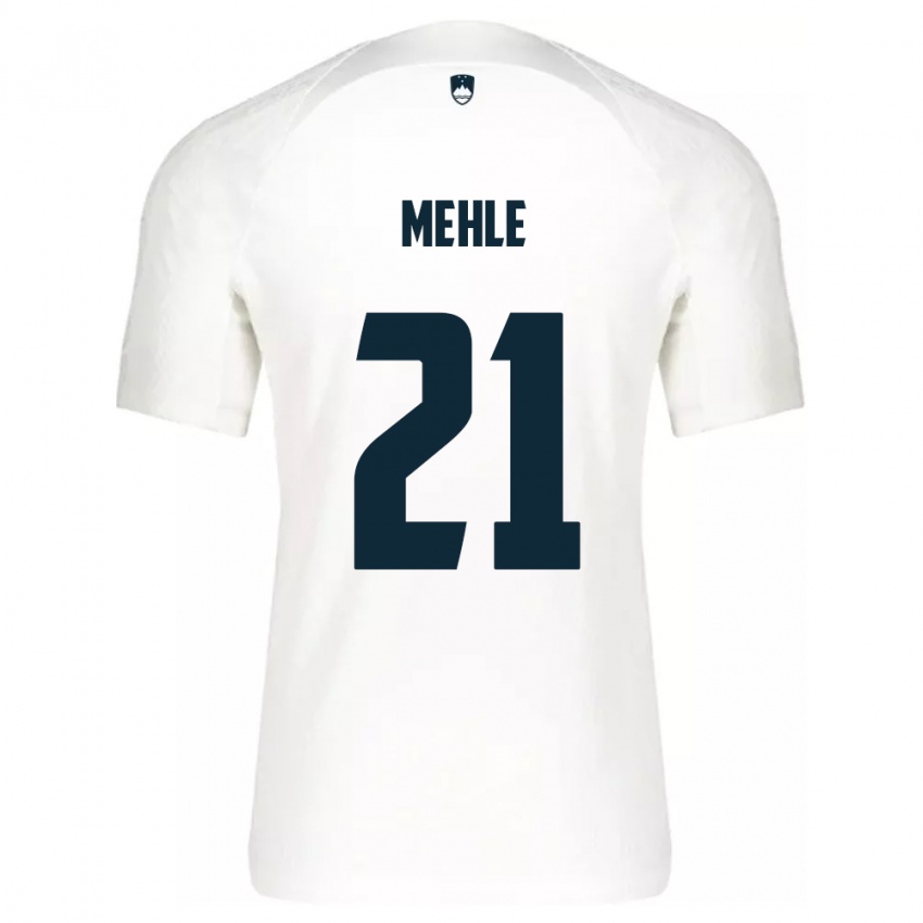 Niño Camiseta Eslovenia Matej Mehle #21 Blanco 1ª Equipación 24-26 La Camisa Perú