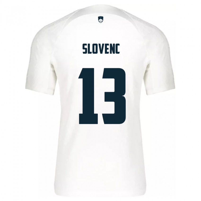 Niño Camiseta Eslovenia Nejc Slovenc #13 Blanco 1ª Equipación 24-26 La Camisa Perú