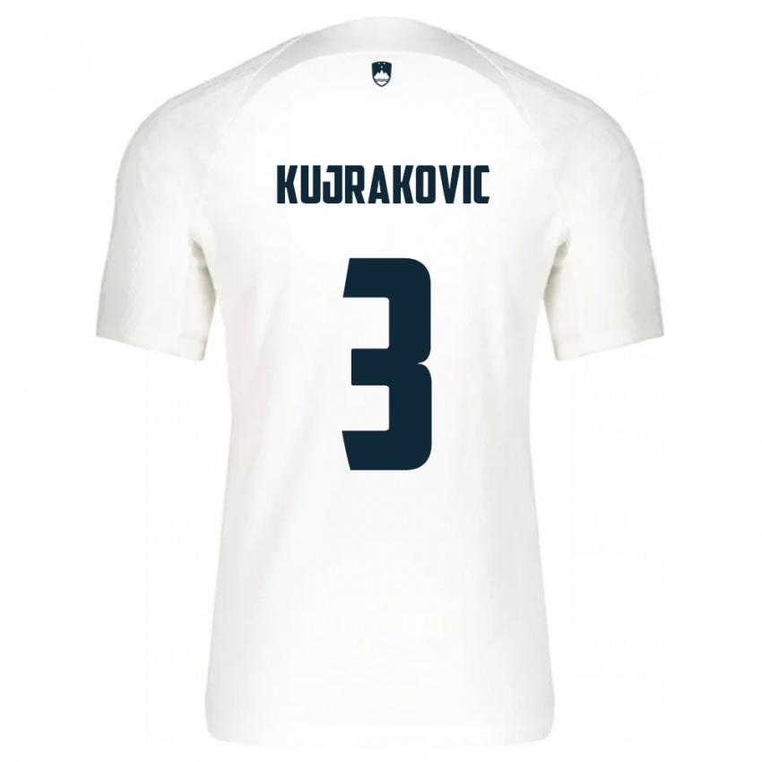 Niño Camiseta Eslovenia Minel Kujrakovic #3 Blanco 1ª Equipación 24-26 La Camisa Perú