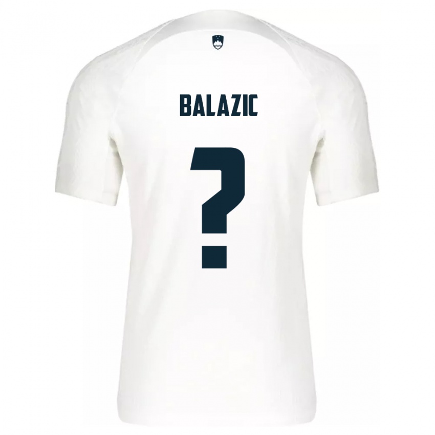 Niño Camiseta Eslovenia Jan Balazic #0 Blanco 1ª Equipación 24-26 La Camisa Perú