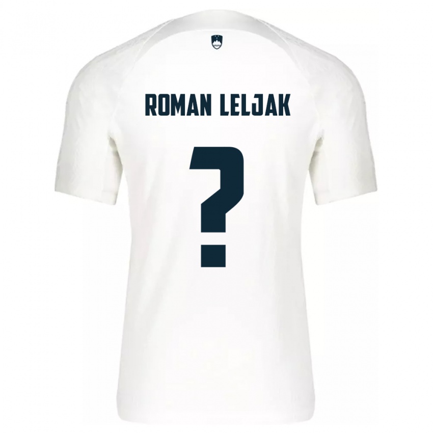 Niño Camiseta Eslovenia Nejc Roman Leljak #0 Blanco 1ª Equipación 24-26 La Camisa Perú