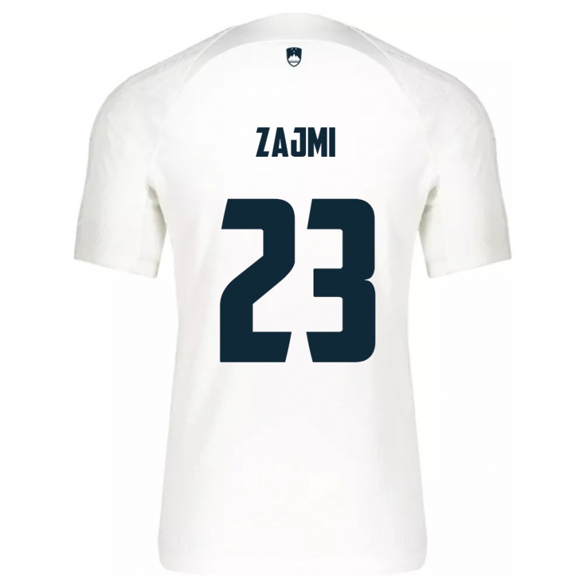 Niño Camiseta Eslovenia Luana Zajmi #23 Blanco 1ª Equipación 24-26 La Camisa Perú