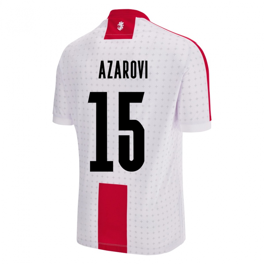 Niño Camiseta Georgia Irakli Azarovi #15 Blanco 1ª Equipación 24-26 La Camisa Perú