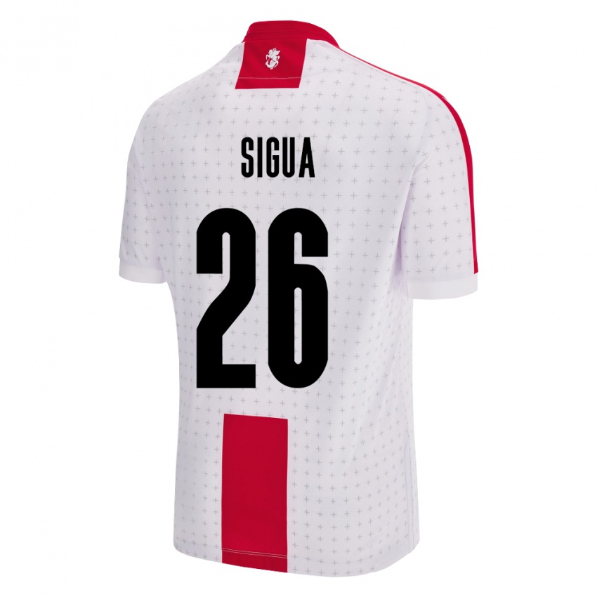 Niño Camiseta Georgia Gabriel Sigua #26 Blanco 1ª Equipación 24-26 La Camisa Perú