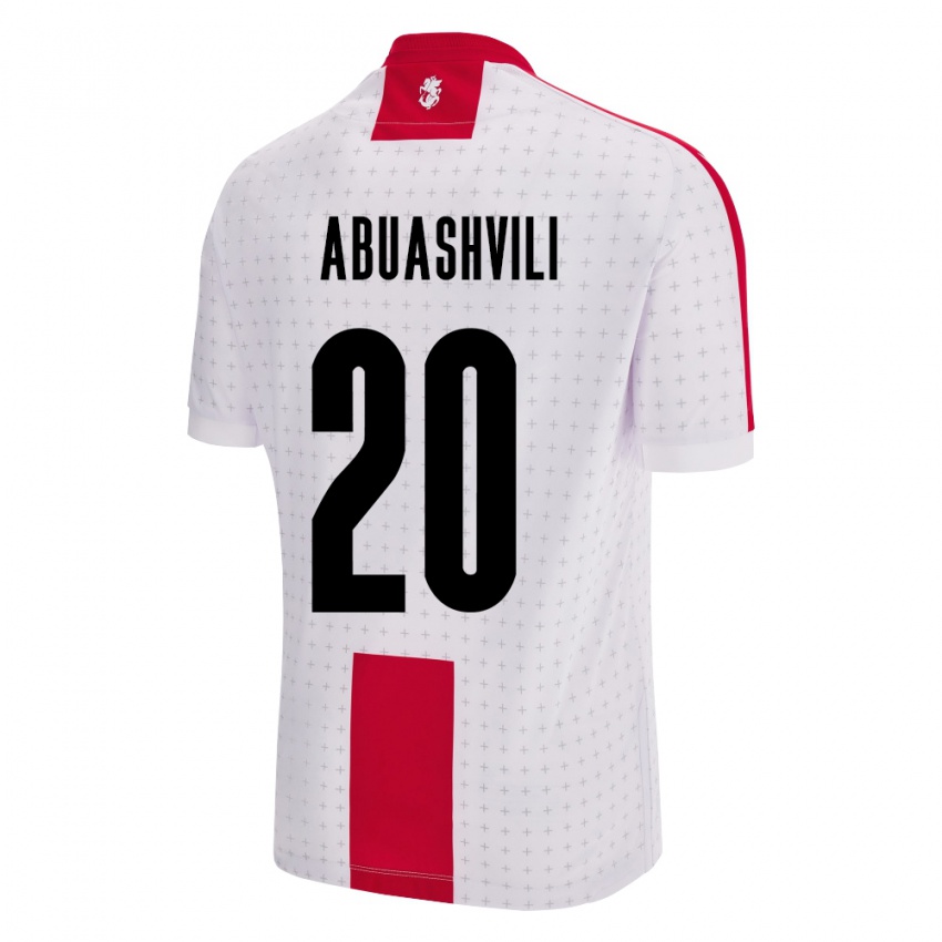 Niño Camiseta Georgia Giorgi Abuashvili #20 Blanco 1ª Equipación 24-26 La Camisa Perú