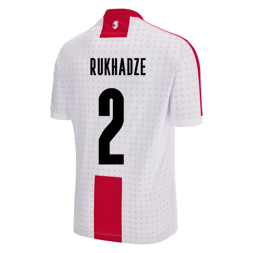 Niño Camiseta Georgia Zurab Rukhadze #2 Blanco 1ª Equipación 24-26 La Camisa Perú