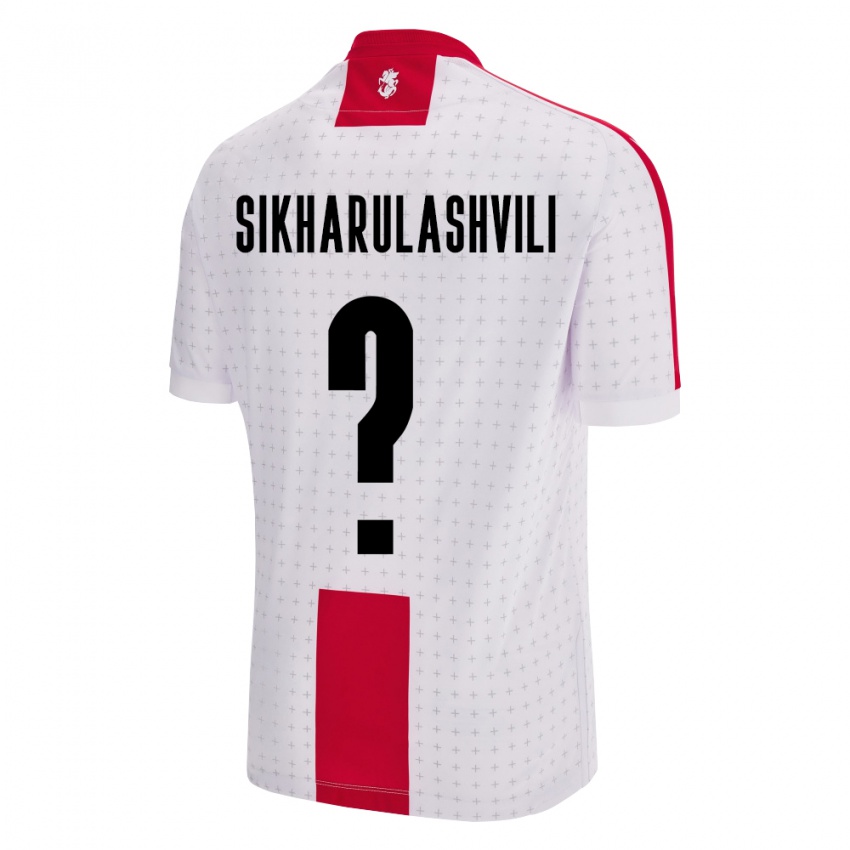 Niño Camiseta Georgia Nika Sikharulashvili #0 Blanco 1ª Equipación 24-26 La Camisa Perú