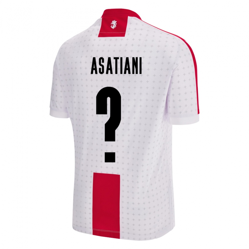 Niño Camiseta Georgia Davit Asatiani #0 Blanco 1ª Equipación 24-26 La Camisa Perú