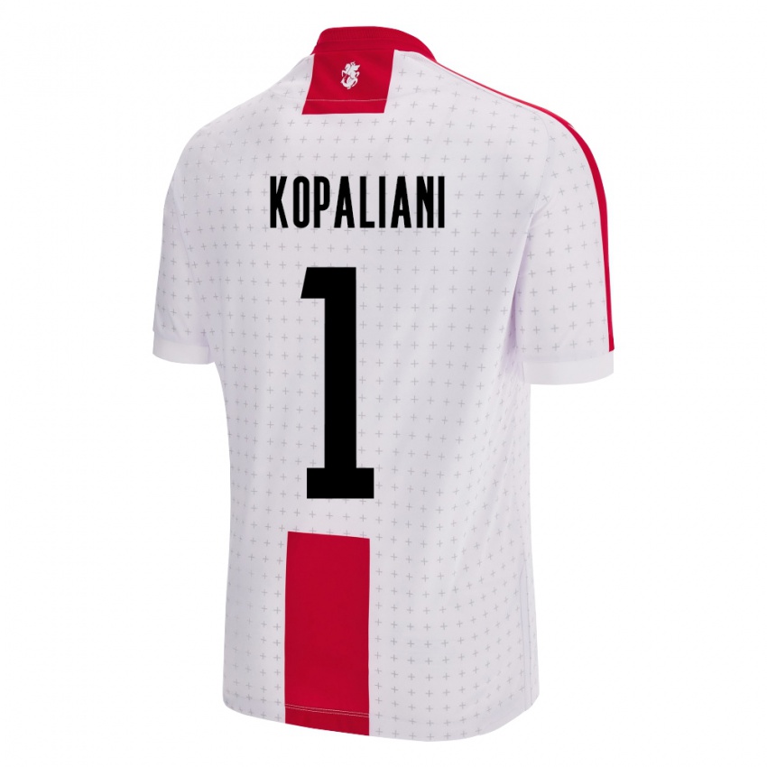 Niño Camiseta Georgia Soso Kopaliani #1 Blanco 1ª Equipación 24-26 La Camisa Perú