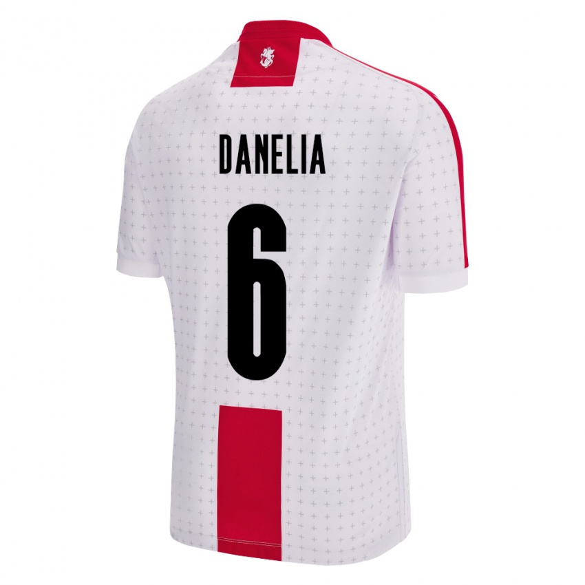 Niño Camiseta Georgia Natia Danelia #6 Blanco 1ª Equipación 24-26 La Camisa Perú