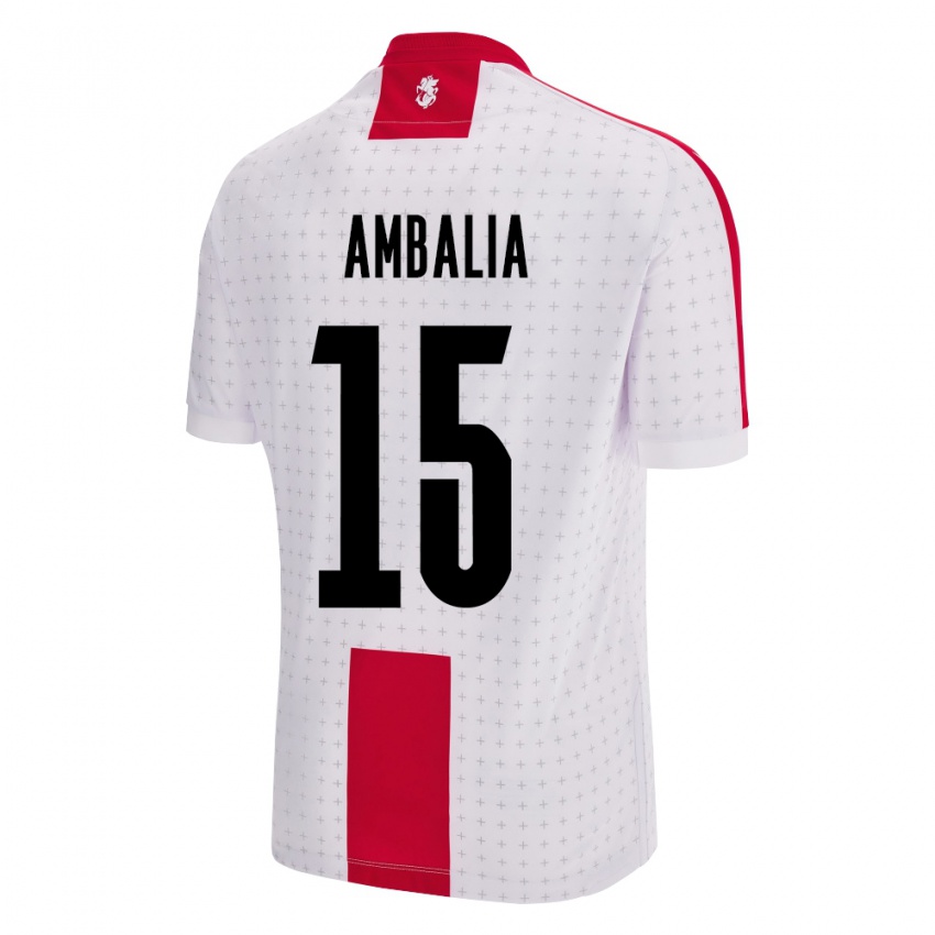 Niño Camiseta Georgia Tinatin Ambalia #15 Blanco 1ª Equipación 24-26 La Camisa Perú