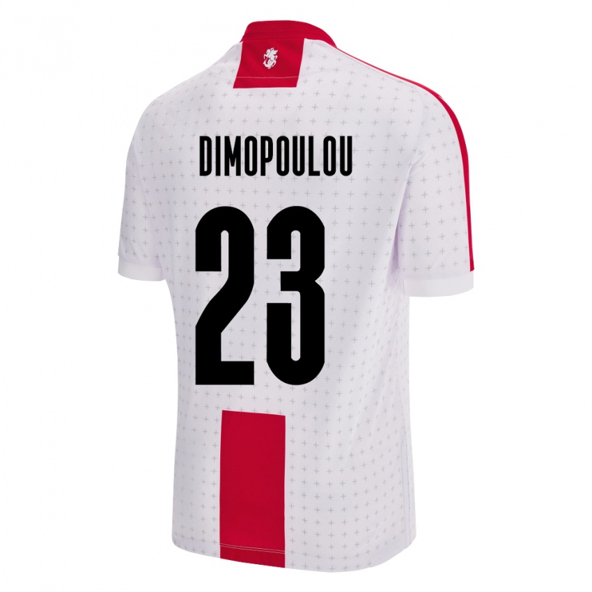 Niño Camiseta Georgia Salomi Dimopoulou #23 Blanco 1ª Equipación 24-26 La Camisa Perú