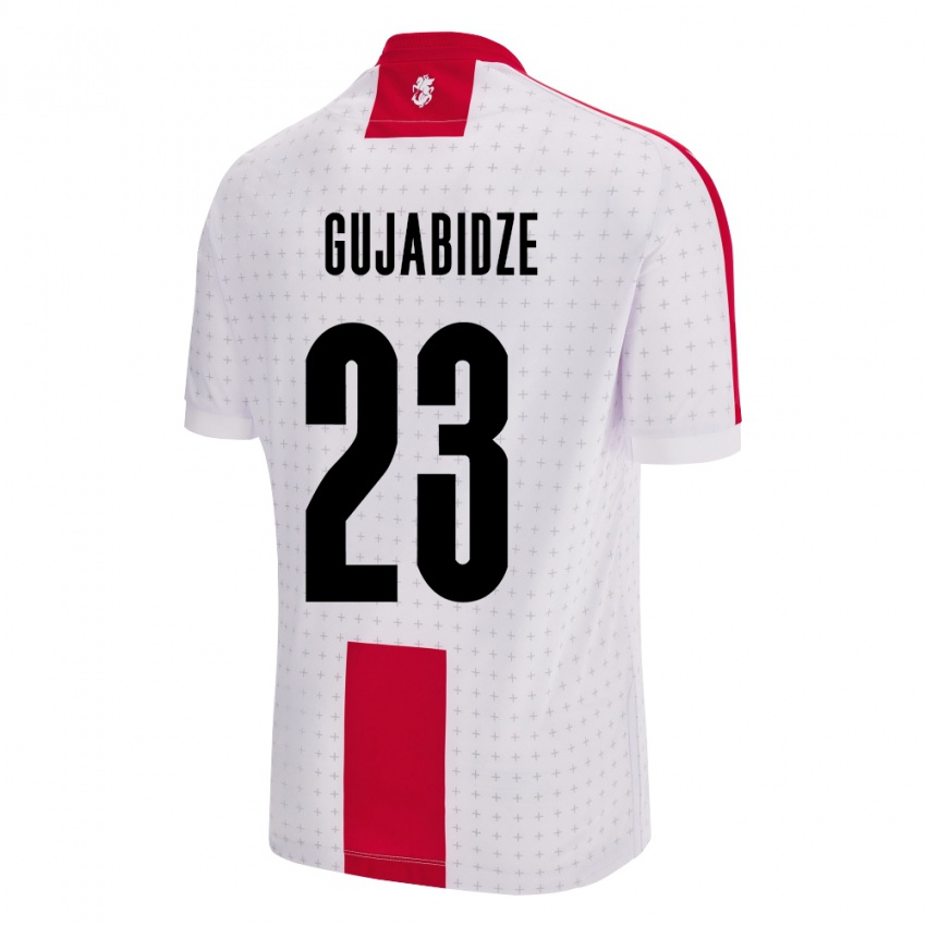 Niño Camiseta Georgia Nino Gujabidze #23 Blanco 1ª Equipación 24-26 La Camisa Perú