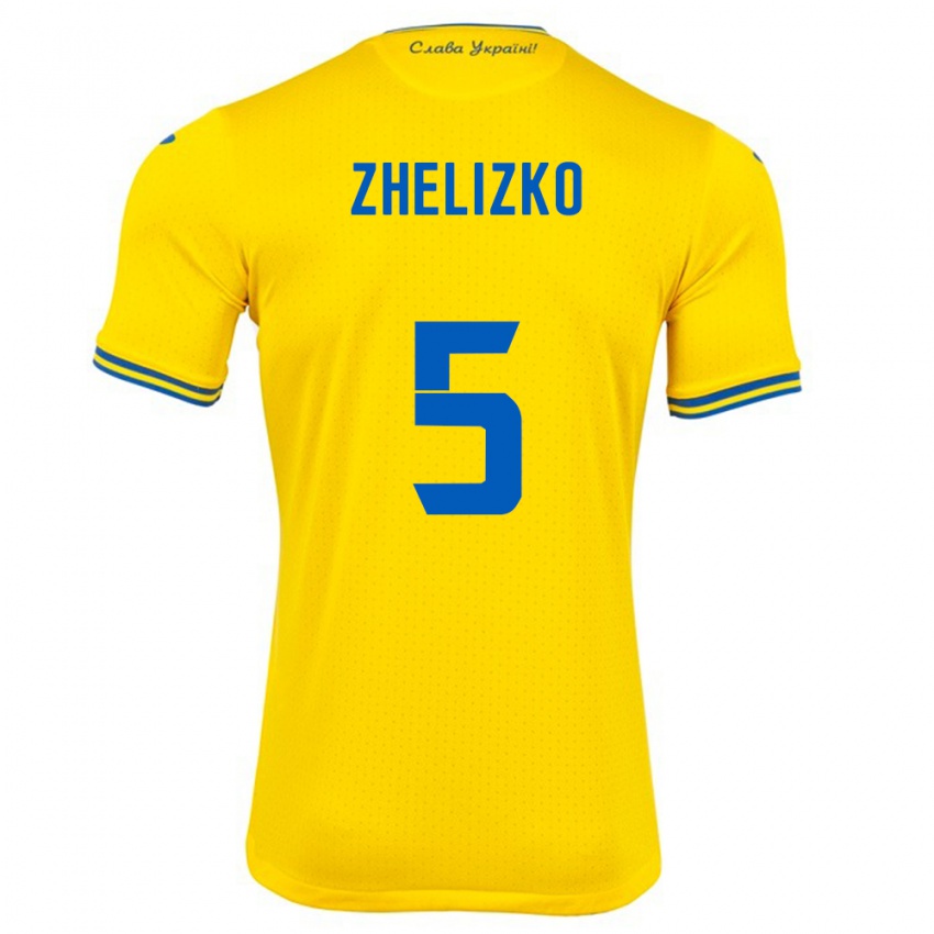 Niño Camiseta Ucrania Ivan Zhelizko #5 Amarillo 1ª Equipación 24-26 La Camisa Perú