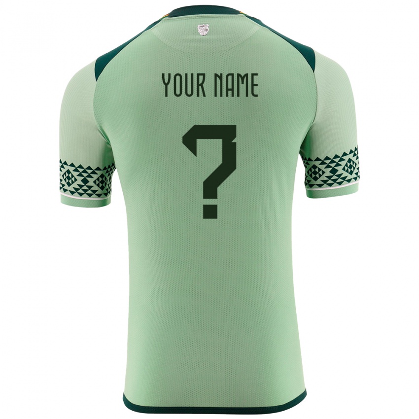 Niño Camiseta Bolivia Su Nombre #0 Verde Claro 1ª Equipación 24-26 La Camisa Perú