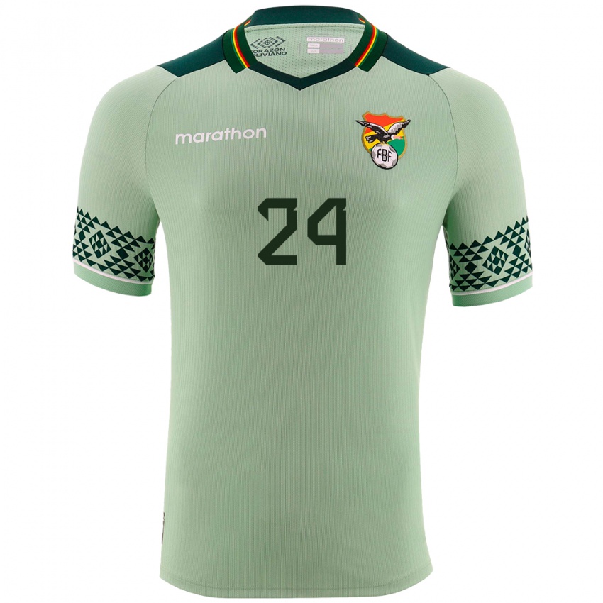 Niño Camiseta Bolivia Marcelo Suárez #24 Verde Claro 1ª Equipación 24-26 La Camisa Perú