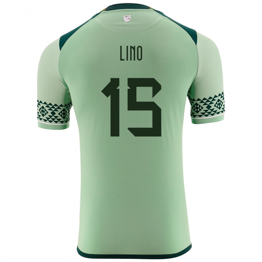 Niño Camiseta Bolivia Daniel Lino #15 Verde Claro 1ª Equipación 24-26 La Camisa Perú