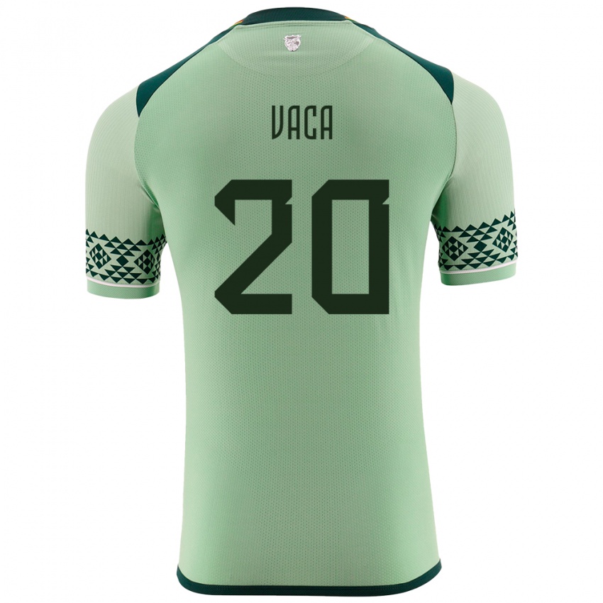 Niño Camiseta Bolivia Pablo Vaca #20 Verde Claro 1ª Equipación 24-26 La Camisa Perú