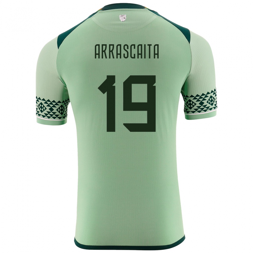 Niño Camiseta Bolivia Jaime Arrascaita #19 Verde Claro 1ª Equipación 24-26 La Camisa Perú