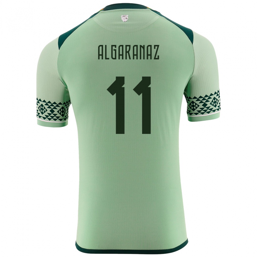 Niño Camiseta Bolivia Carmelo Algarañaz #11 Verde Claro 1ª Equipación 24-26 La Camisa Perú