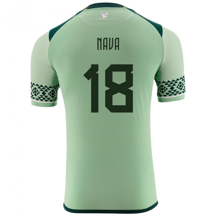 Niño Camiseta Bolivia Fernando Nava #18 Verde Claro 1ª Equipación 24-26 La Camisa Perú