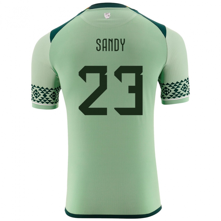 Niño Camiseta Bolivia Daniel Sandy #23 Verde Claro 1ª Equipación 24-26 La Camisa Perú