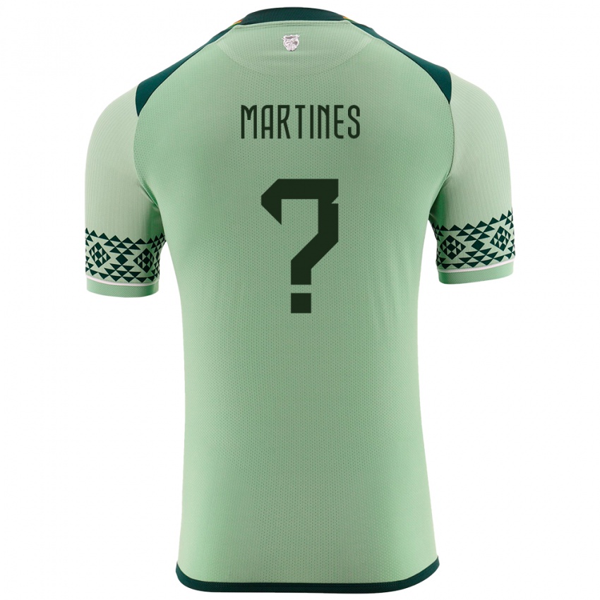 Niño Camiseta Bolivia José Martínes #0 Verde Claro 1ª Equipación 24-26 La Camisa Perú