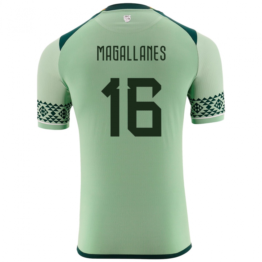 Niño Camiseta Bolivia Juan Magallanes #16 Verde Claro 1ª Equipación 24-26 La Camisa Perú