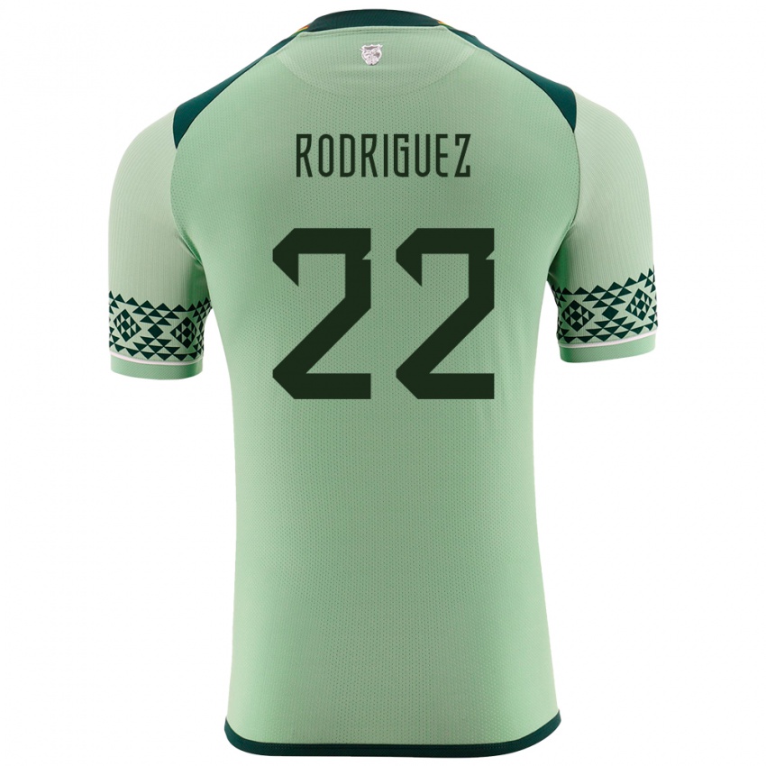 Niño Camiseta Bolivia Carlitos Rodriguez #22 Verde Claro 1ª Equipación 24-26 La Camisa Perú