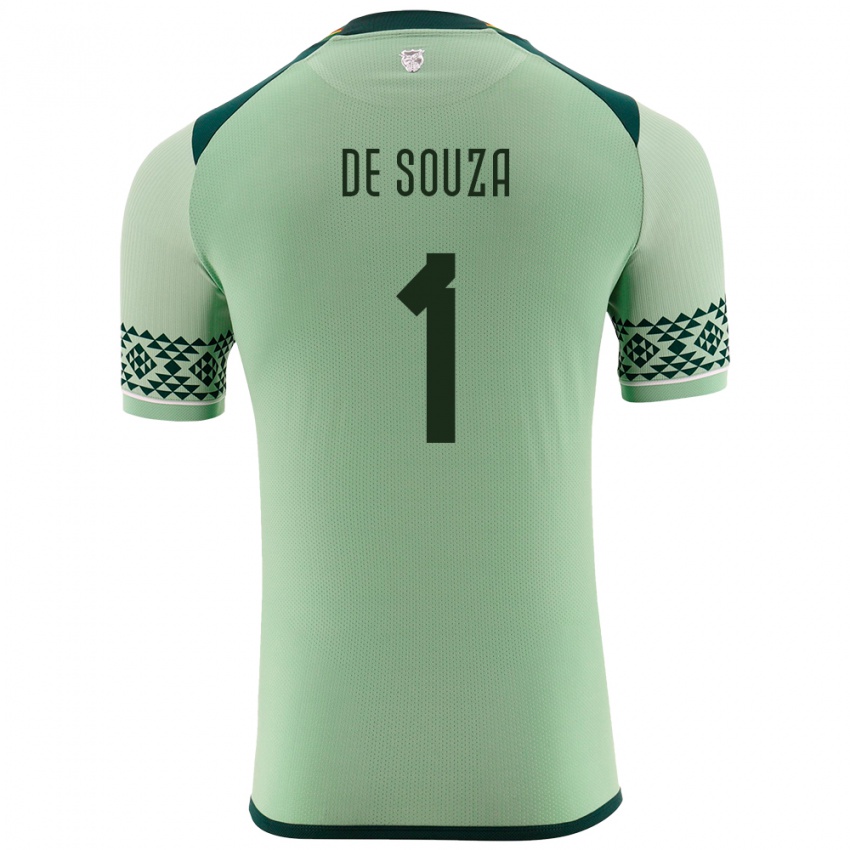 Niño Camiseta Bolivia Victor De Souza #1 Verde Claro 1ª Equipación 24-26 La Camisa Perú