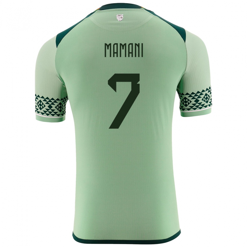 Niño Camiseta Bolivia Braian Mamani #7 Verde Claro 1ª Equipación 24-26 La Camisa Perú