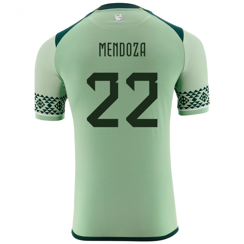 Niño Camiseta Bolivia Gonzalo Mendoza #22 Verde Claro 1ª Equipación 24-26 La Camisa Perú