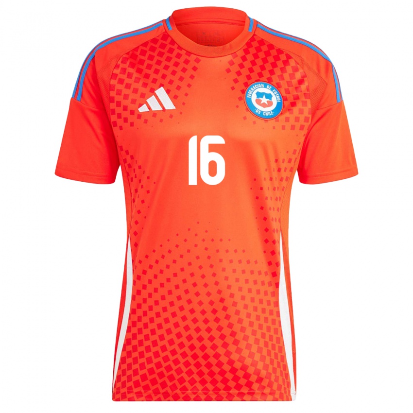 Niño Camiseta Chile Igor Lichnovsky #16 Rojo 1ª Equipación 24-26 La Camisa Perú