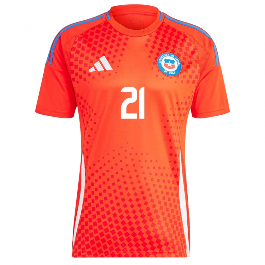 Niño Camiseta Chile Diego Opazo #21 Rojo 1ª Equipación 24-26 La Camisa Perú