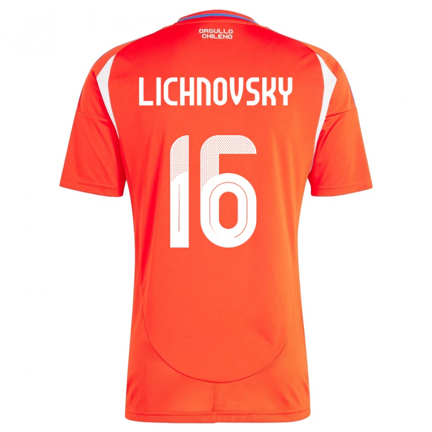 Niño Camiseta Chile Igor Lichnovsky #16 Rojo 1ª Equipación 24-26 La Camisa Perú