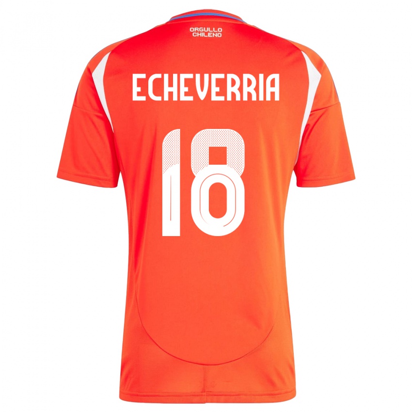 Niño Camiseta Chile Rodrigo Echeverría #18 Rojo 1ª Equipación 24-26 La Camisa Perú