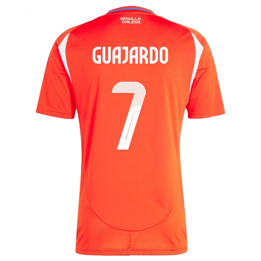 Niño Camiseta Chile Paolo Guajardo #7 Rojo 1ª Equipación 24-26 La Camisa Perú