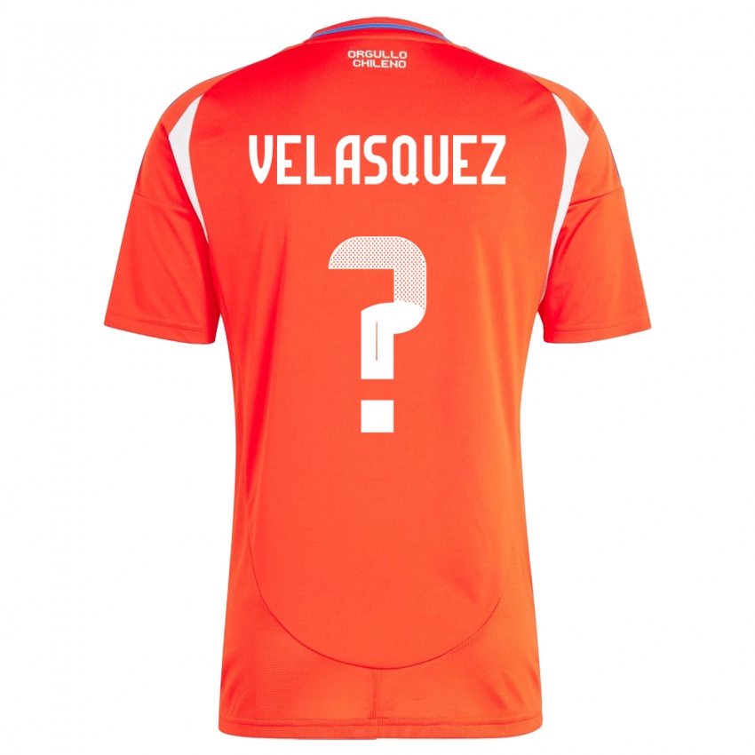 Niño Camiseta Chile Milovan Velásquez #0 Rojo 1ª Equipación 24-26 La Camisa Perú